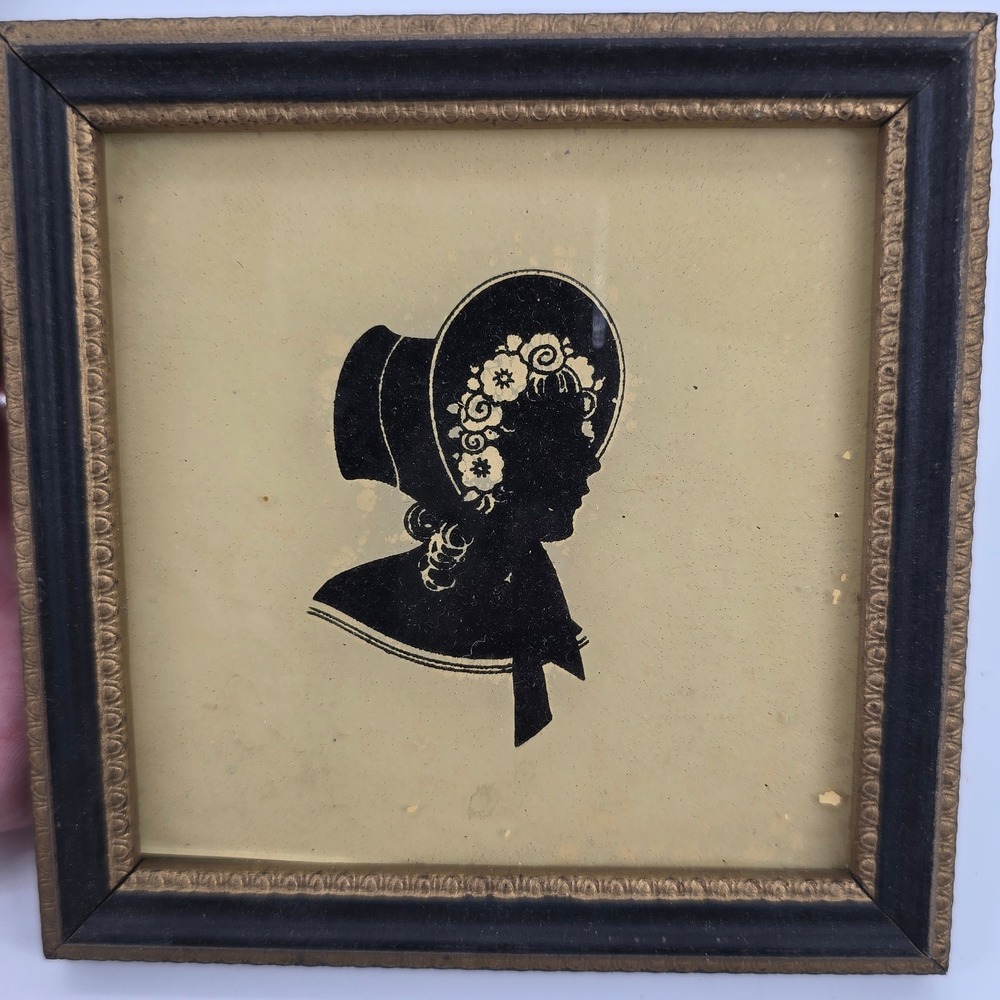 Unbranded Silhouette Art Set 8pc Vintage Victorian Style Black Gold Wall Decor - Picture 6 of 9